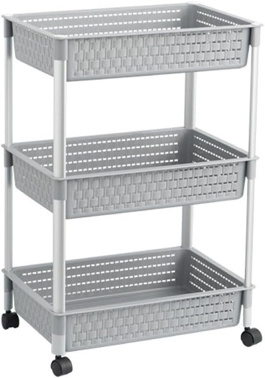 収納カート キッチンワゴン カラー1 キャスターワゴン ワゴン 1 耐荷重 キッチンカート 移動楽々 オフィスワゴン 隙間 デスク下 洗濯室収納 調味料ワゴン ベビーワゴン バスケット キッチンラック(3)