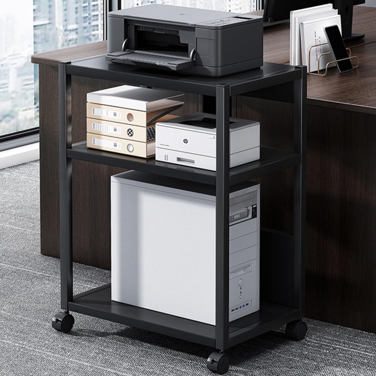 キャスター付き おしゃれ 白 ホワイト デスクワゴン ランドセルラック キッチンワゴン スリム 北欧 カ..