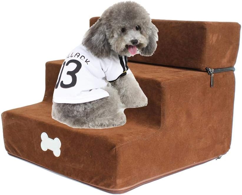 ペット階段 組立式ステップ ドッグステップ ペット 3段 ステップ 犬 ペット用品 高密度フオーム 介護用..