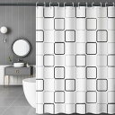 シャワーカーテン 重いお風呂カーテン 布 厚手豪華ホテル仕様 120x150cm 150*180 ユニットバス カラー 浴室 脱衣所 洗面所 窓など仕切り用 目...
