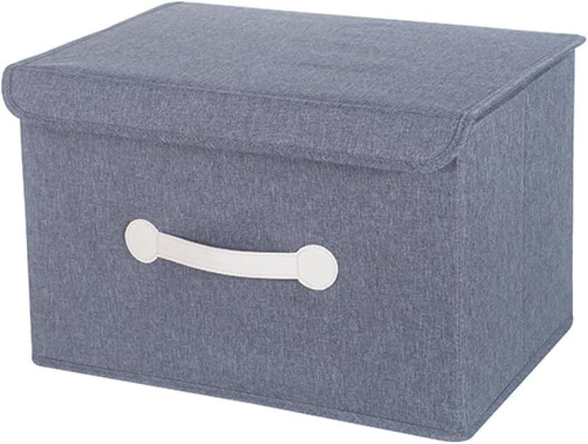 GOTO funny 楽天市場店の収納ボックス 布 取っ手 38*25*25 おもちゃ収納 シンプル 収納ケース ふた付き 蓋付き 整理 衣類 小物 おしゃれ 折り畳み式 フタ付き 収納ボックス 積み重ね可能 持ち手付き ふた付き収納｜アングル2