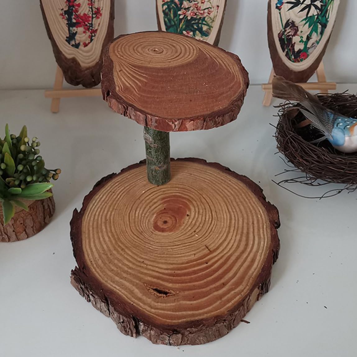 フラワースタンド鉢スタンド 木製家装飾 屋外 室内 ガーデニング 02 花台 木製鉢スタンド 観葉植物 台 ..