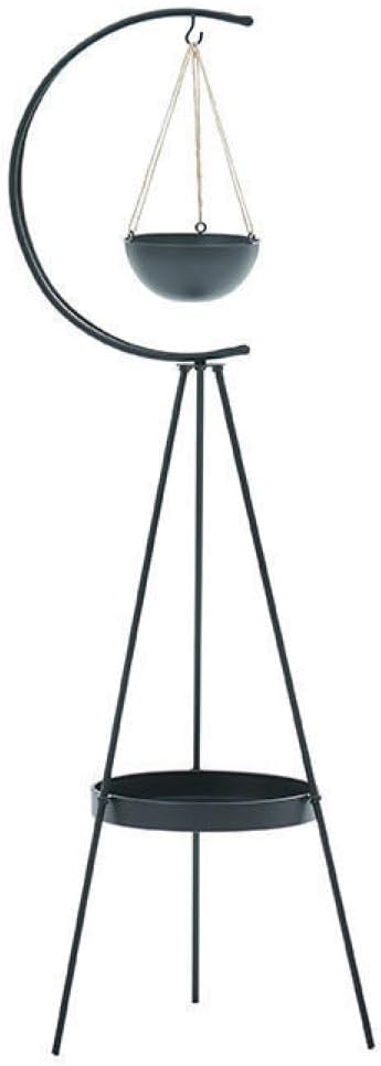 フラワースタンド ガーデンラック 園芸ラック 花台 プランタースタンド 花棚 黒/ブラック 盆栽スタンド 植物スタンド 観葉 植物 天然木 多層屋内/屋外 植物棚 135*45cm 組み立ても簡単 フ