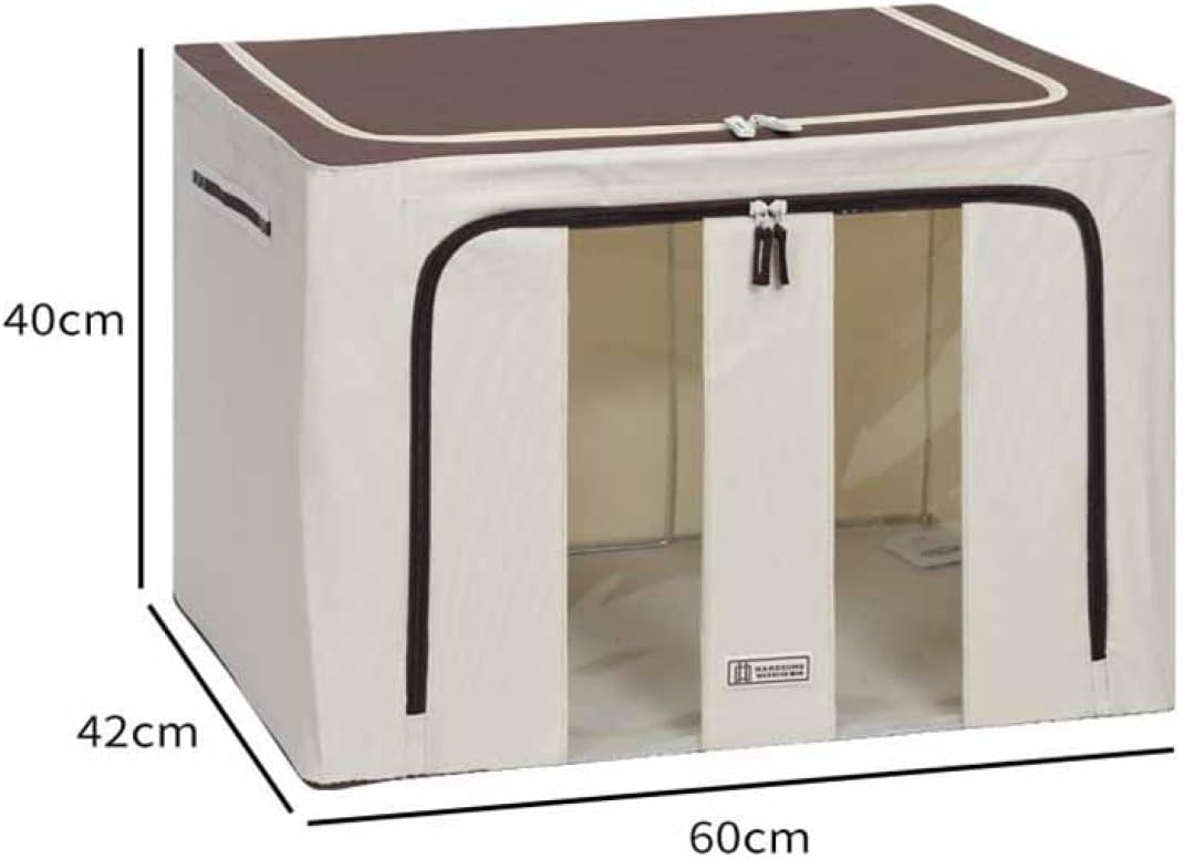 GOTO funny 楽天市場店の蓋付き収納ボックス 折りたたみ フタ付き 大容量 収納ケース おしゃれ 50*40*33 取っ手付き 衣装ケース ストレージボックス 衣類収納 クローゼット収納 クローゼット整理 収納 一人暮らし 押｜アングル3