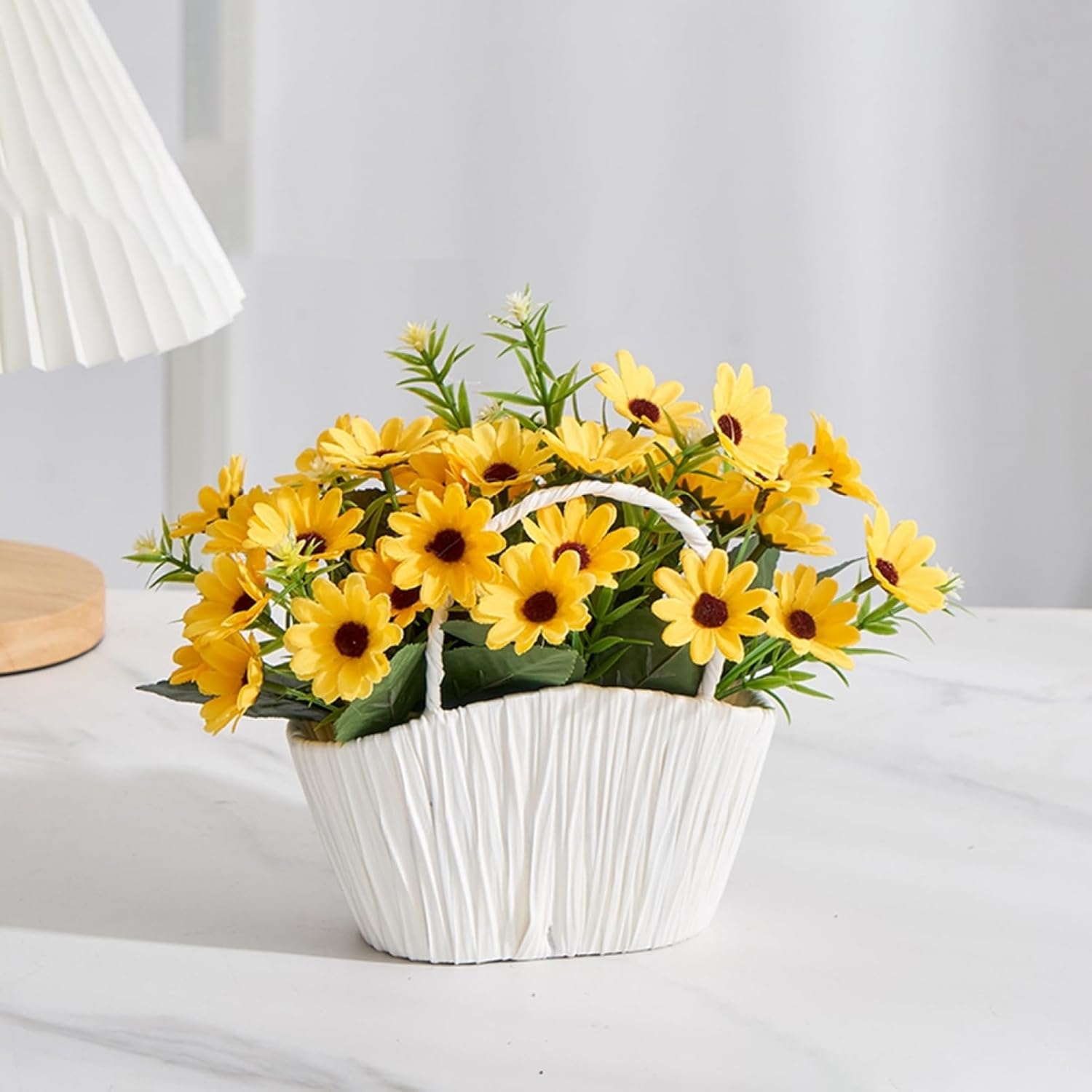 造花セット フェイクフラワー 手提げかご付き 水やり不要 枯れない アートフラワー フラワーアレンジ ..