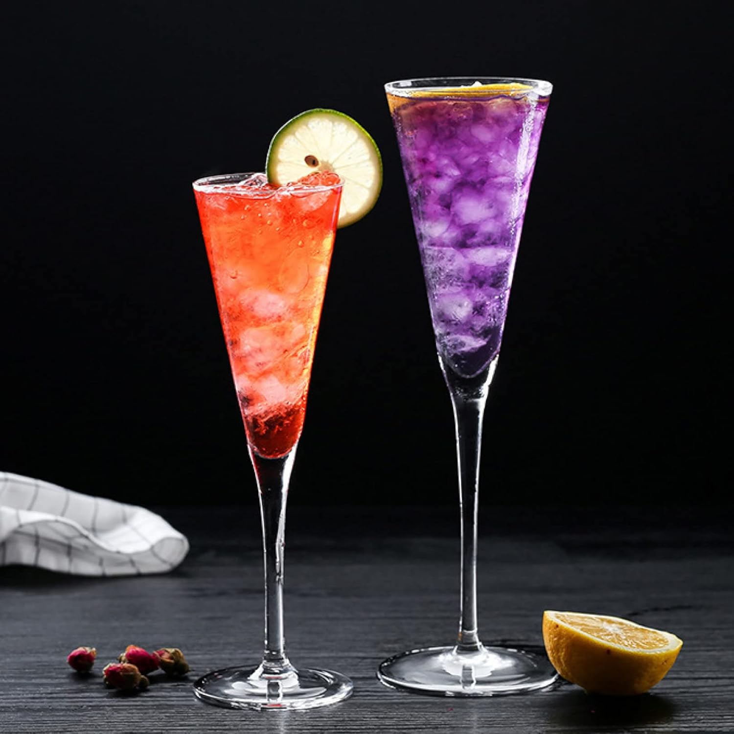 シャンパングラス クリスタルガラス 2個 190ml+235ml ウィスキー デザート 飲み スホーム ドリンク ワ..