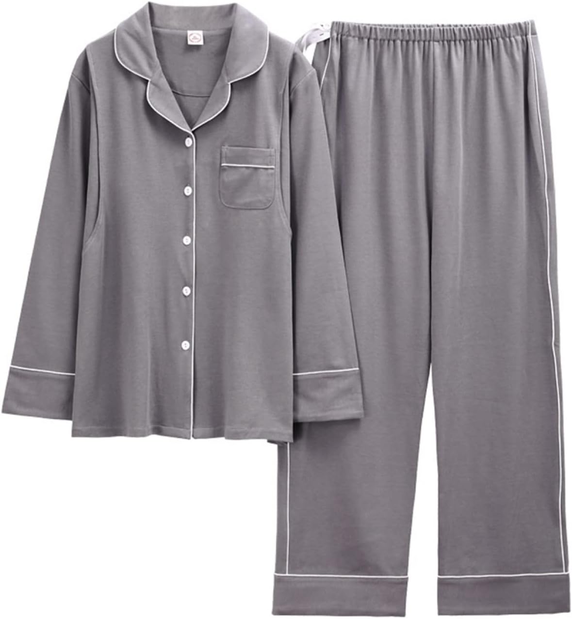 マタニティパジャマ レディース 春秋 綿100% 長袖 無地 ルームウェア M〜2XL 前開き 上下セット 部屋着 女性 産前産後 入院 授乳口付き ウエスト調整可 妊婦服 授乳育児 おしゃれ 柔らか