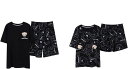 ペアパジャマ 半袖 ショートズボン 夏服 メンズ レディース カップル パジャマ 綿 おしゃれ 可愛い クマ/ねこ柄 ルームウェア 部屋着 男女 上下セット 通...