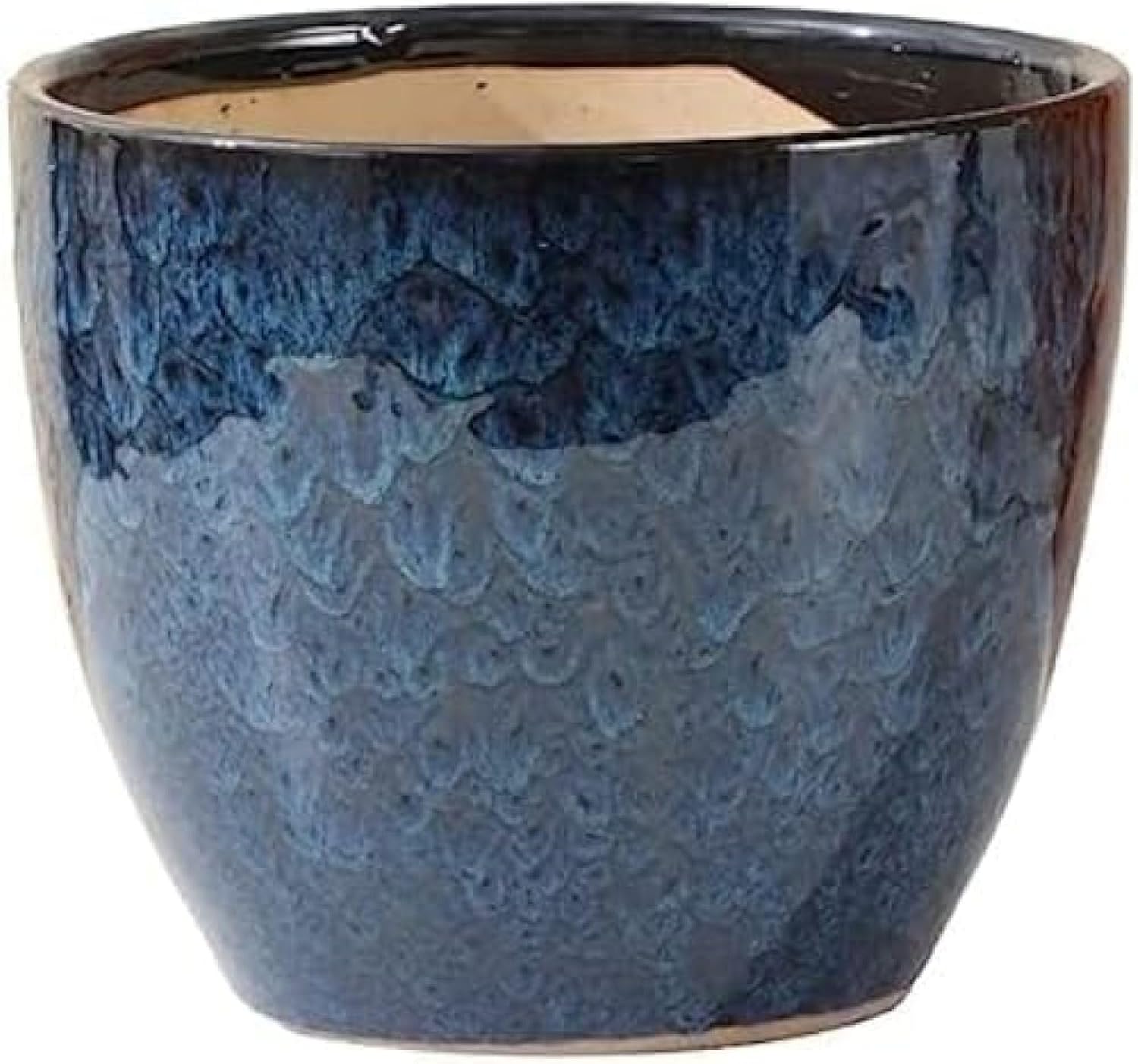 陶器製 多肉植物鉢 タイプ2 L シンプル 北欧 植木鉢 底穴あり 受皿付き 通気性 サボテン鉢 丸形 アイデ..