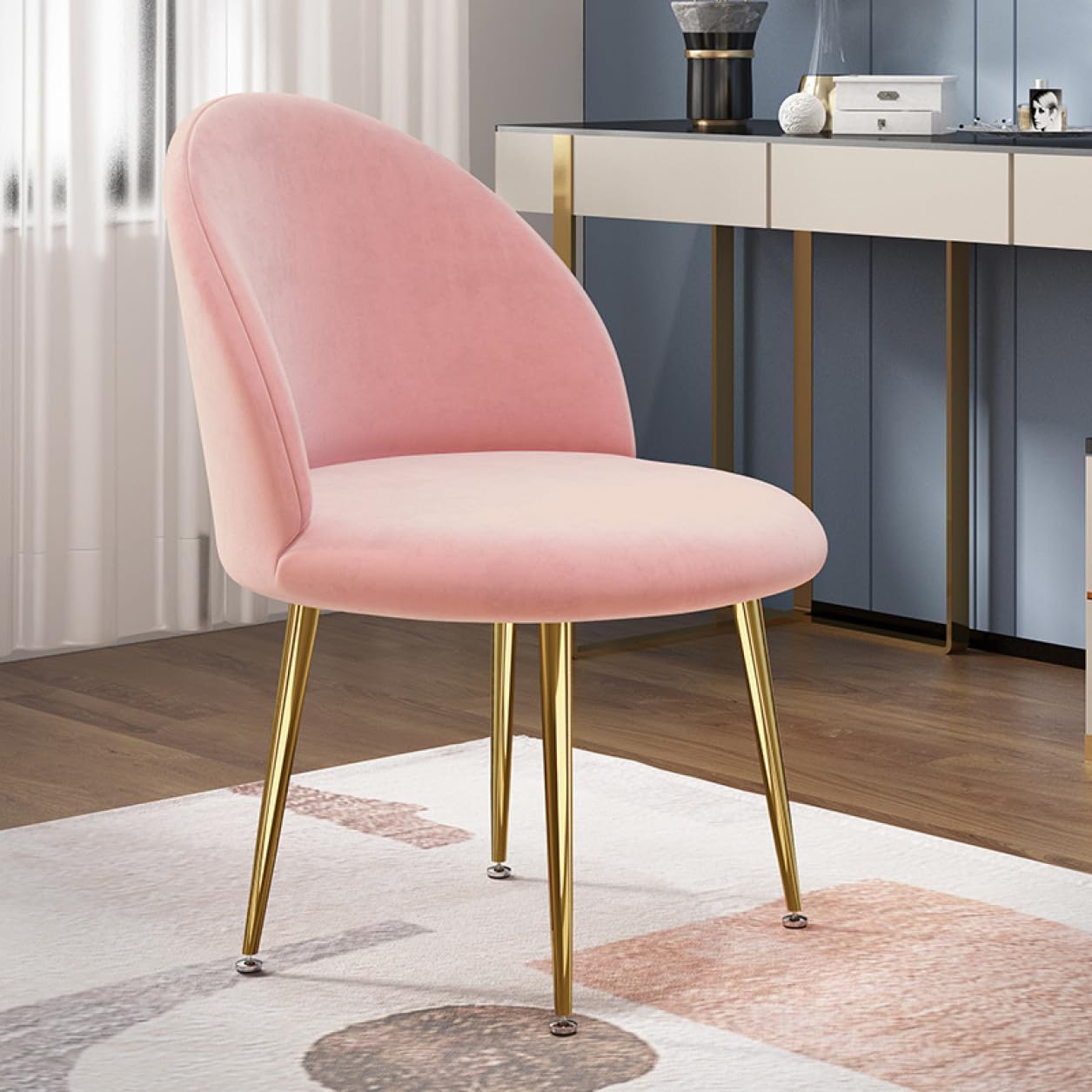 ダイニングチェア 1脚セット ベロア調 チェア おしゃれ シンプル リビング 椅子 イス ダイニング デス..