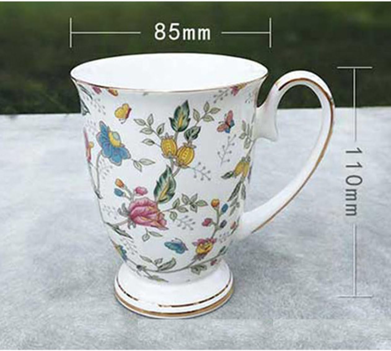 金縁マグカップ 磁器 食器 かわいい おしゃれ グリーン ギフト 贈り物 花柄 キッチン レディース お祝い プレゼント コップ 大容量 結婚祝い 350ml*2 新生活 誕生日 卒業祝い 金婚式 誕 gotofunny-10129489 GOTO funny 楽天市場店 サンプル画像3