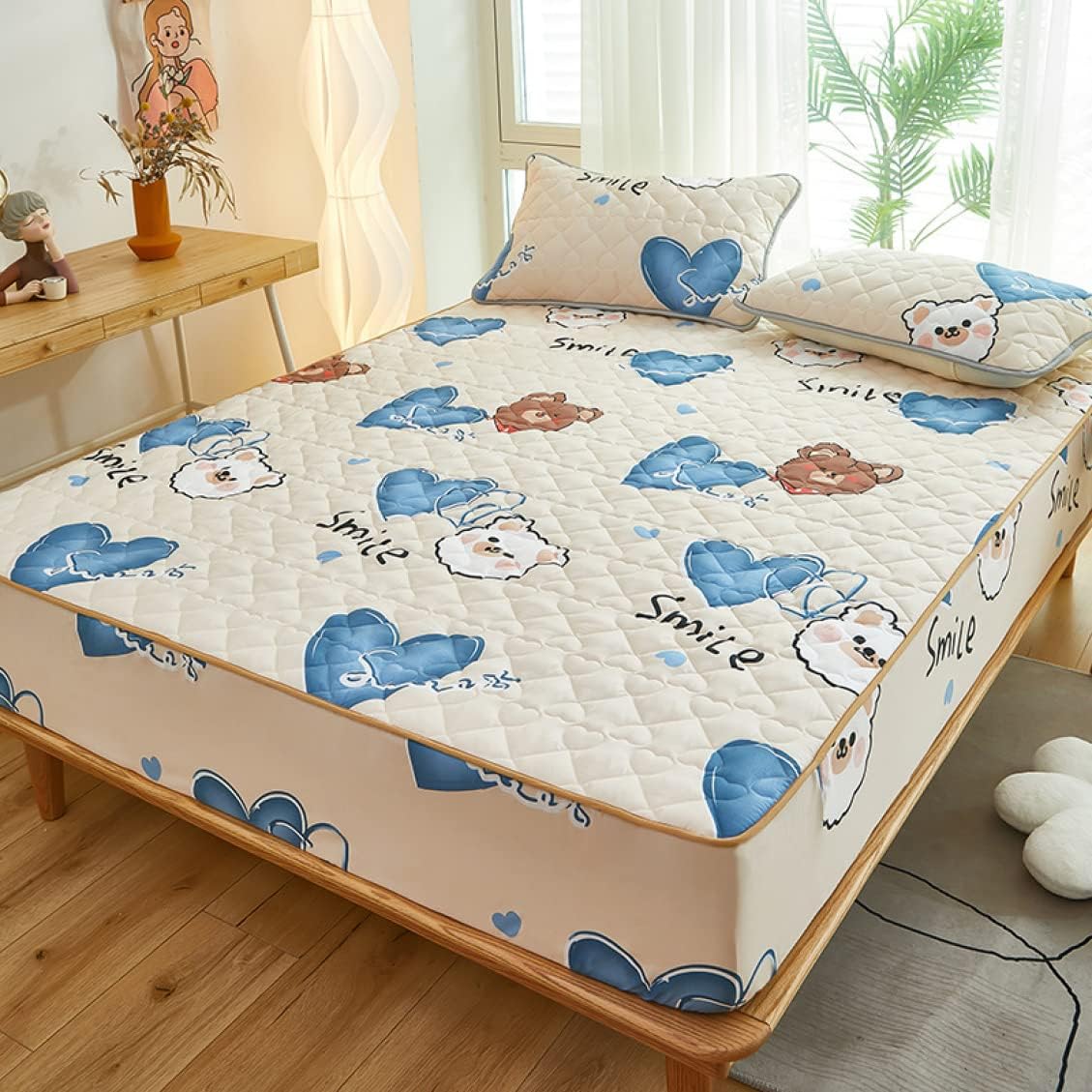 ベッドパッド 快適敷きパッド カラー シングル 防臭 ベッドシーツ 綿100% 敷きふとんカバー 防水パッド..