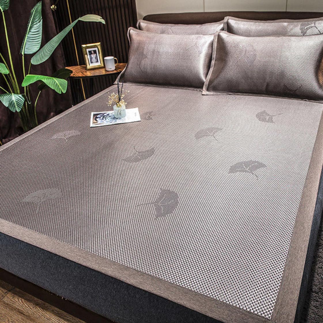 ベッドパッド 敷きパッド 150*200cm 北欧風 長方形 おしゃれ 多機能 涼しい 蒸れない 夏用 籐シーツ 籐..