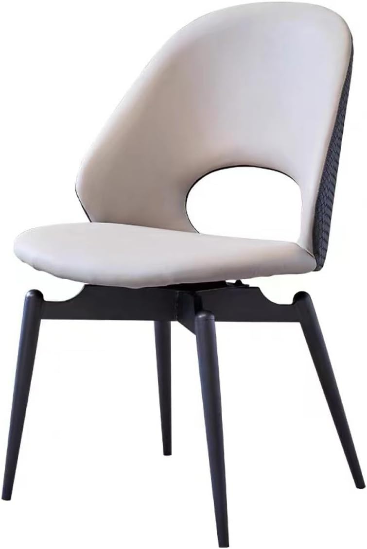ダイニングチェア 回転 クッション 回転チェア 椅子 おしゃれ かわいい レザー 46*50*87cm 合成革 金属脚 北欧 カフェ風 グレー イス 椅子 いす リビングチェア 180度回転可能 ダイ