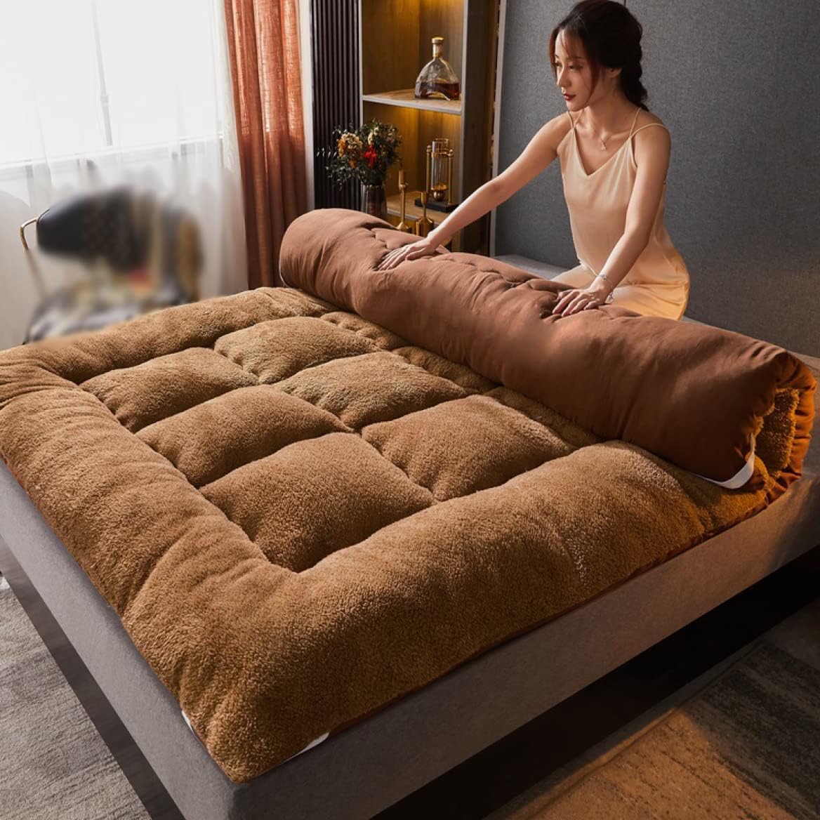 敷きパッド シングル セミダブル おしゃれ ダブル 抗菌 防臭 防ダニ加工 綿敷きパッド マット コーヒー..