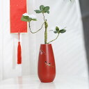 花瓶 おしゃれ 大きい 陶器 花器 ドライフラワー 造花 レッド リビング装飾 フラワーベース 北欧 エレガント かびん セラミック インテリア飾り 新居祝い プレゼント 引越し祝い 結婚式祝い 新生