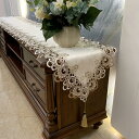 レース 刺繍 テーブルランナー レース オシャレ テーブルセンター クロス レーステーブルランナーアンティーク ゴールド テーブルカバー 北欧風 リビングルーム...