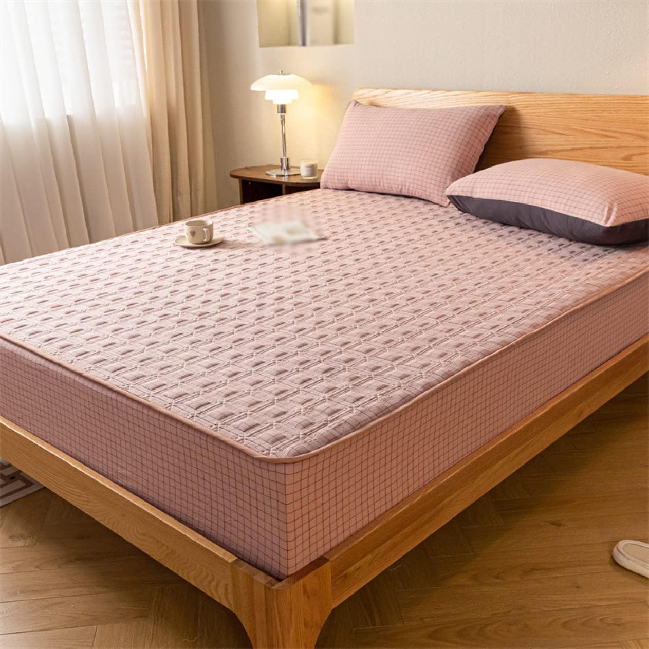 敷パッド 全周ゴム付き 一体型 ボックスシーツ ワイドダブル 布団敷きパッド カラー シングル 中綿入り..