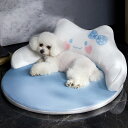 円型 犬 ベッド ござ やんわり 夏用 猫 ベッド ペットマット 枕付き 冷感 ペットベッド ペットクッション 洗える 花柄 可愛い クール 涼しい 滑りにくい...