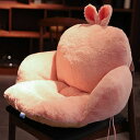 椅子のクッション ピンク 兎 うさぎ ざぶとん 抱き枕 背あて 背もたれ 動物柄 王冠 耳付き かわいい 手すり 両用 両面使用可 お尻に優しい シンプル 腰痛 お尻 オフィス 学校 瞑想用 座蒲 お