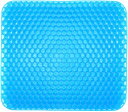 ジェルクッション TPR クッション 両面デザイン 高反発 四角形 42*36*3.5cm 椅子 車用 夏用 無重力 座面クッション 柔らかい 低反発 食事 椅子用 テレワーク 腰楽 通気 オフィス