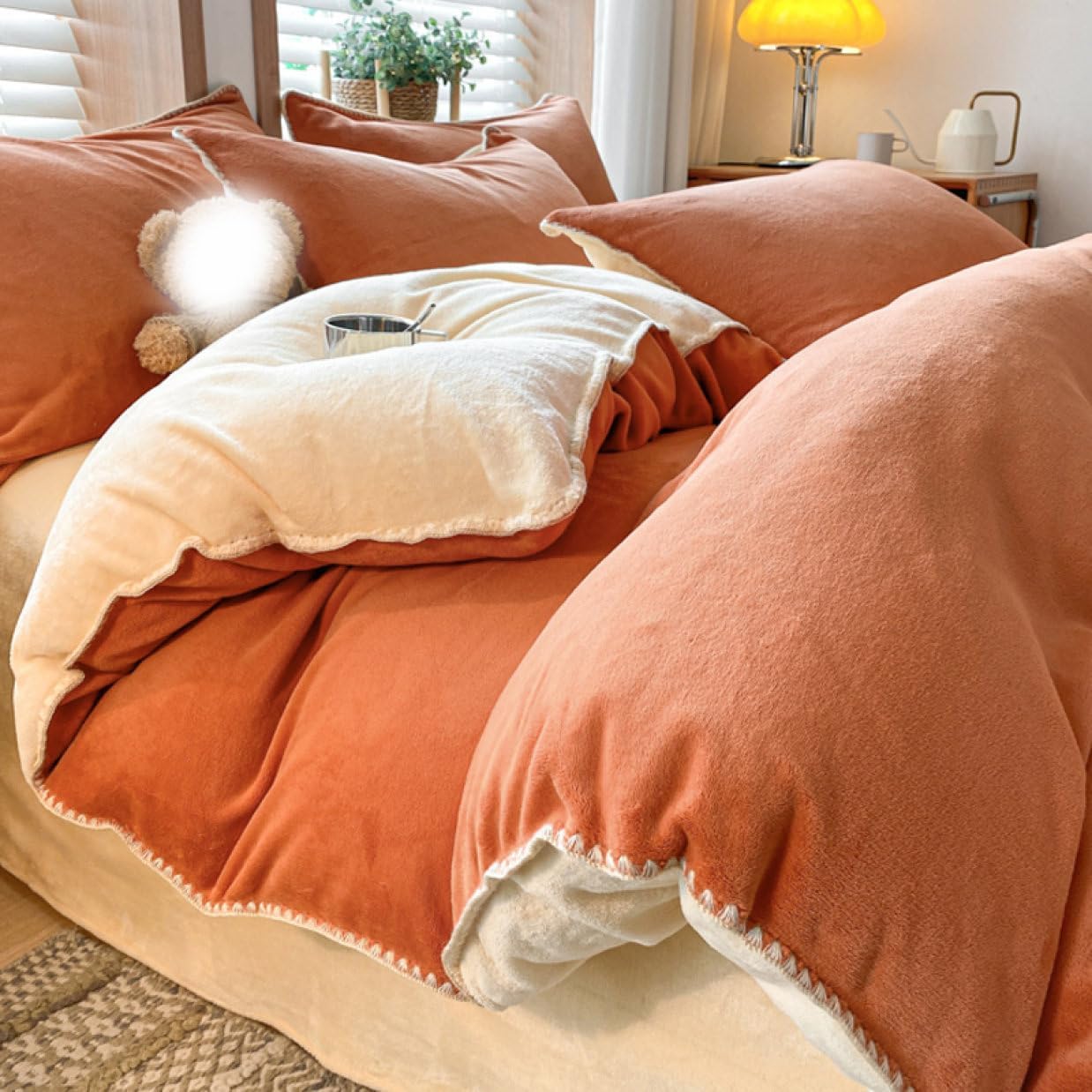 樂天商城 - あったか 掛け布団カバー 冬用 シングル フランネル 冬 布団カバー 毛布カバー 09布団カバー なめらか B1.8M ふわもこ 厚手 掛けふとんカバー 暖かい 静電気防止 紐付き 防寒対策 掛布団カ