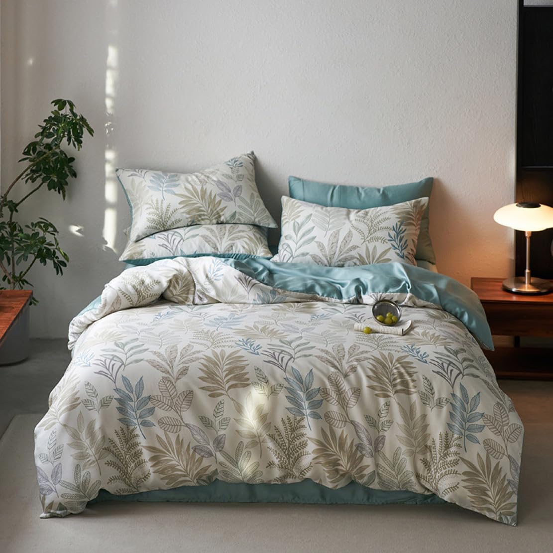 掛け布団カバー シングル 夏 布団カバー 北欧 おしゃれ つるつる 羽毛布団カバー オールシーズン シル..