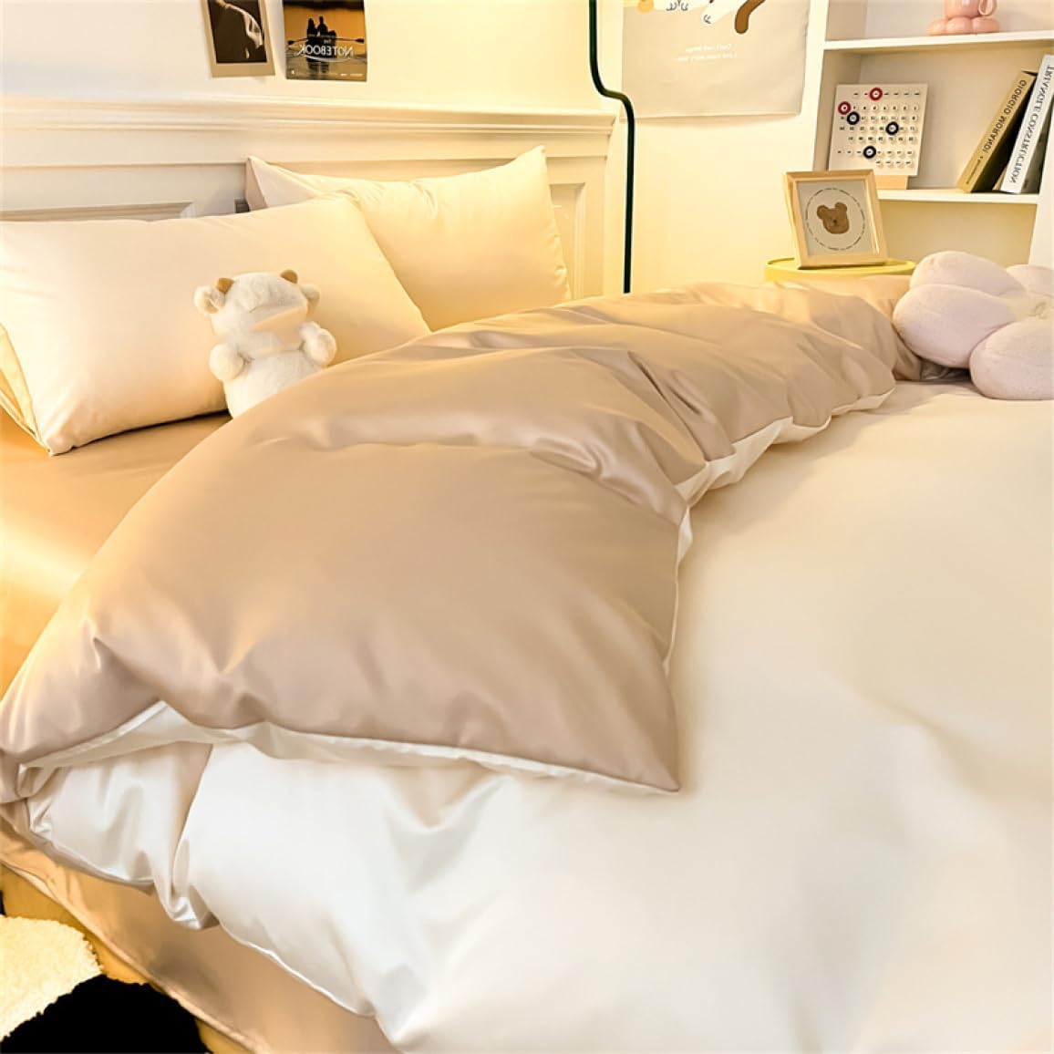 掛け布団カバー レーヨン 北欧 10布団カバー ツルツル シルクみたい光沢 ピーチスキン加工 150x200cm ..