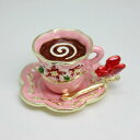 エナメル コーヒーカップ ジュエリーボックス トリンケットボックス ジュエリー入れ 小物入れ リング ネックレス アクセサリー 女性 宝石箱 装飾品 ホーロー ケース 収納箱 置物 結婚式 インテリア