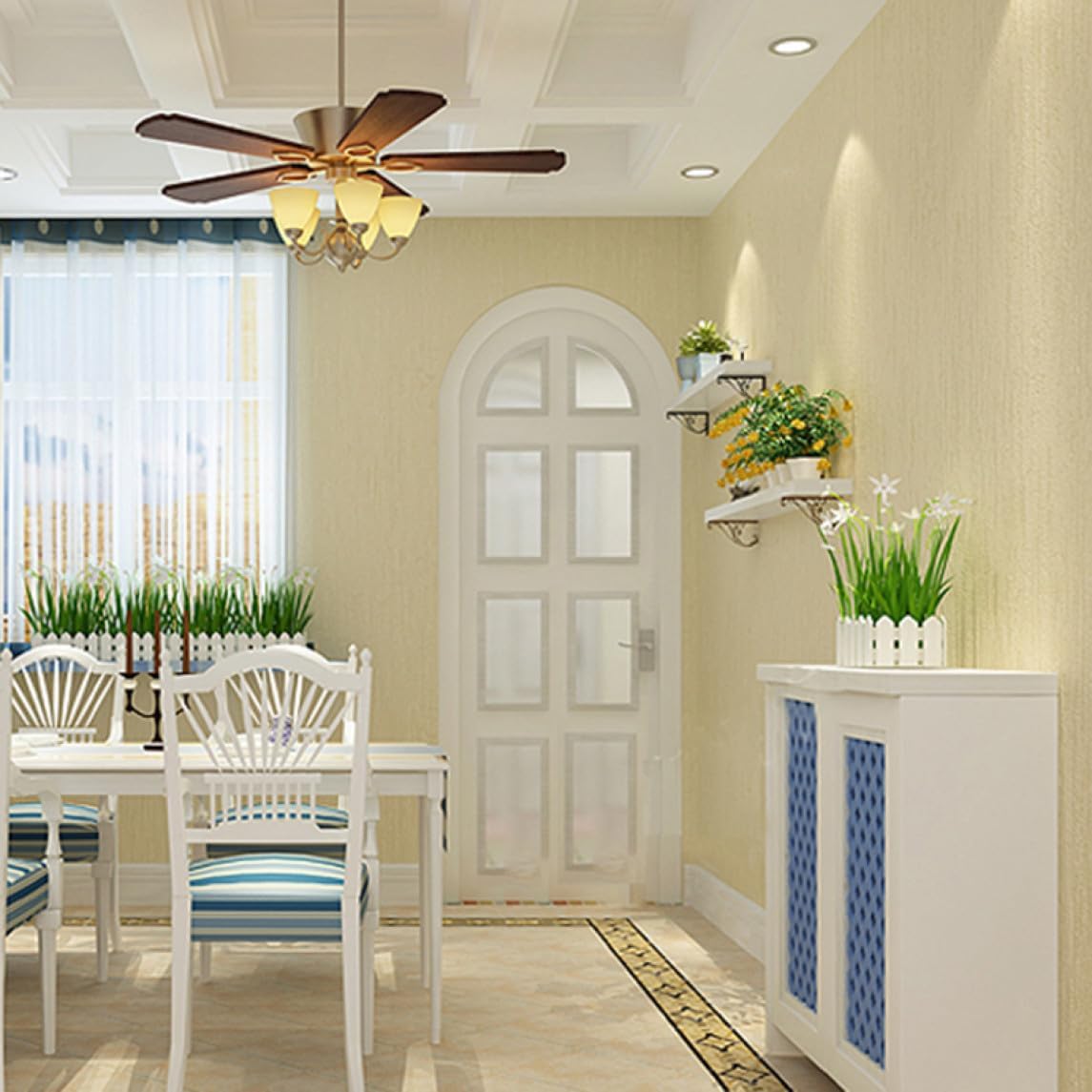 壁紙 シール はがせる 壁紙 リメイク 53cm*20m シート 花柄 キッチン リフォーム ウォール ステッカー ..