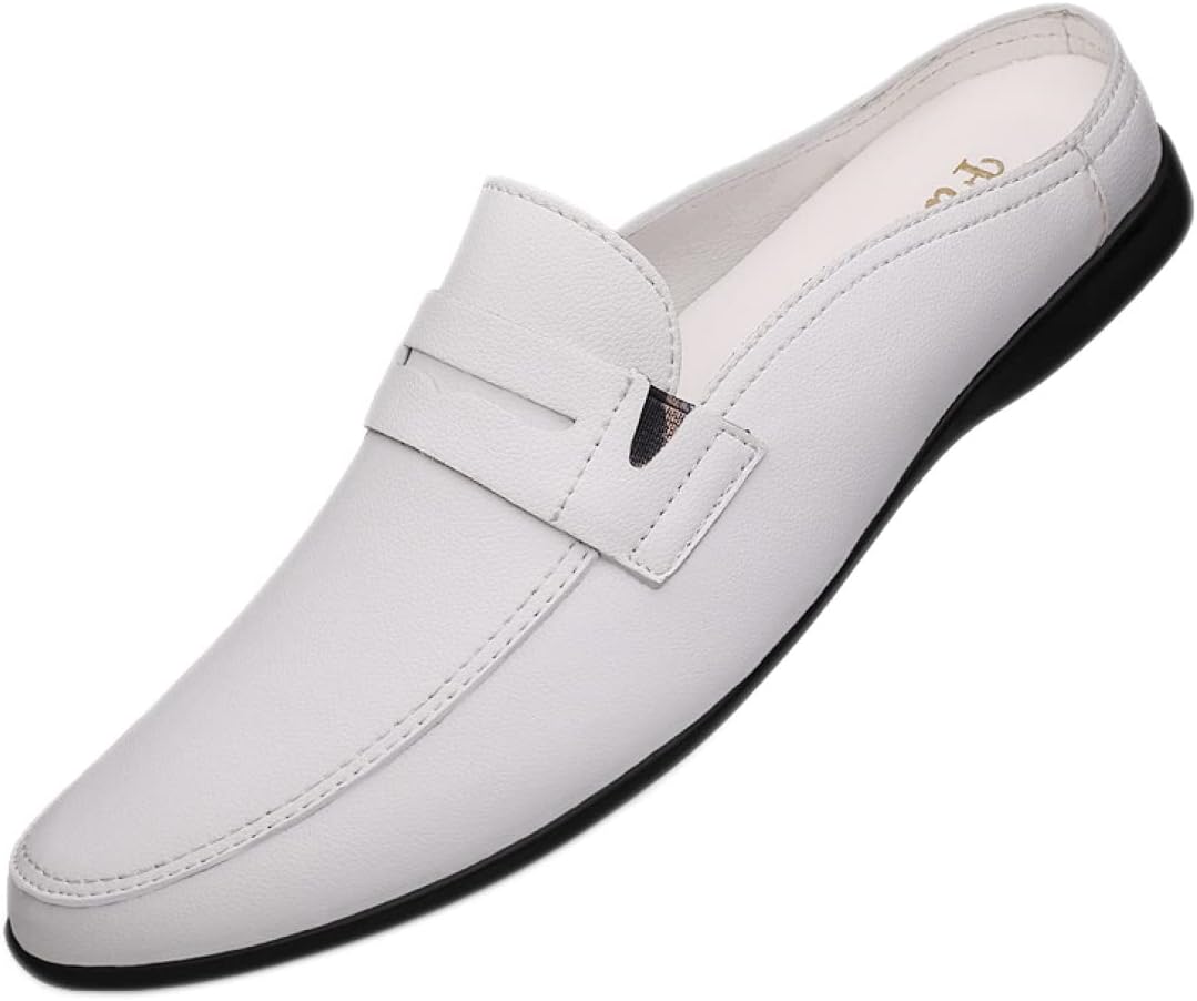 メンズ ドライビングシューズ 革 ビジネスサンダル スリッパ サンダル オフィス かかとなし スリッポン ローファー サボサンダル 社内履き 滑り止め 軽量 オフィスサンダル 通勤 カジュアル 運転靴