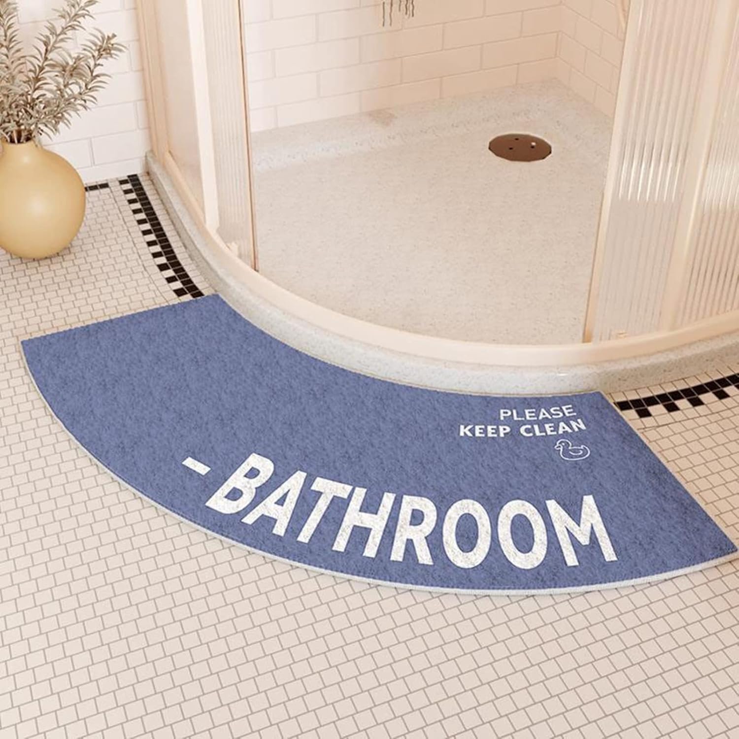 お風呂マット バスマット 円弧 40x75cm 洗える 速乾 吸水 ズレない ケガ防止 足拭きマット 抗菌防臭 耐摩耗性 汚れにくい 室内 屋外 家庭用 低反発 防音 ドアマット 踏み心地良い 滑り止