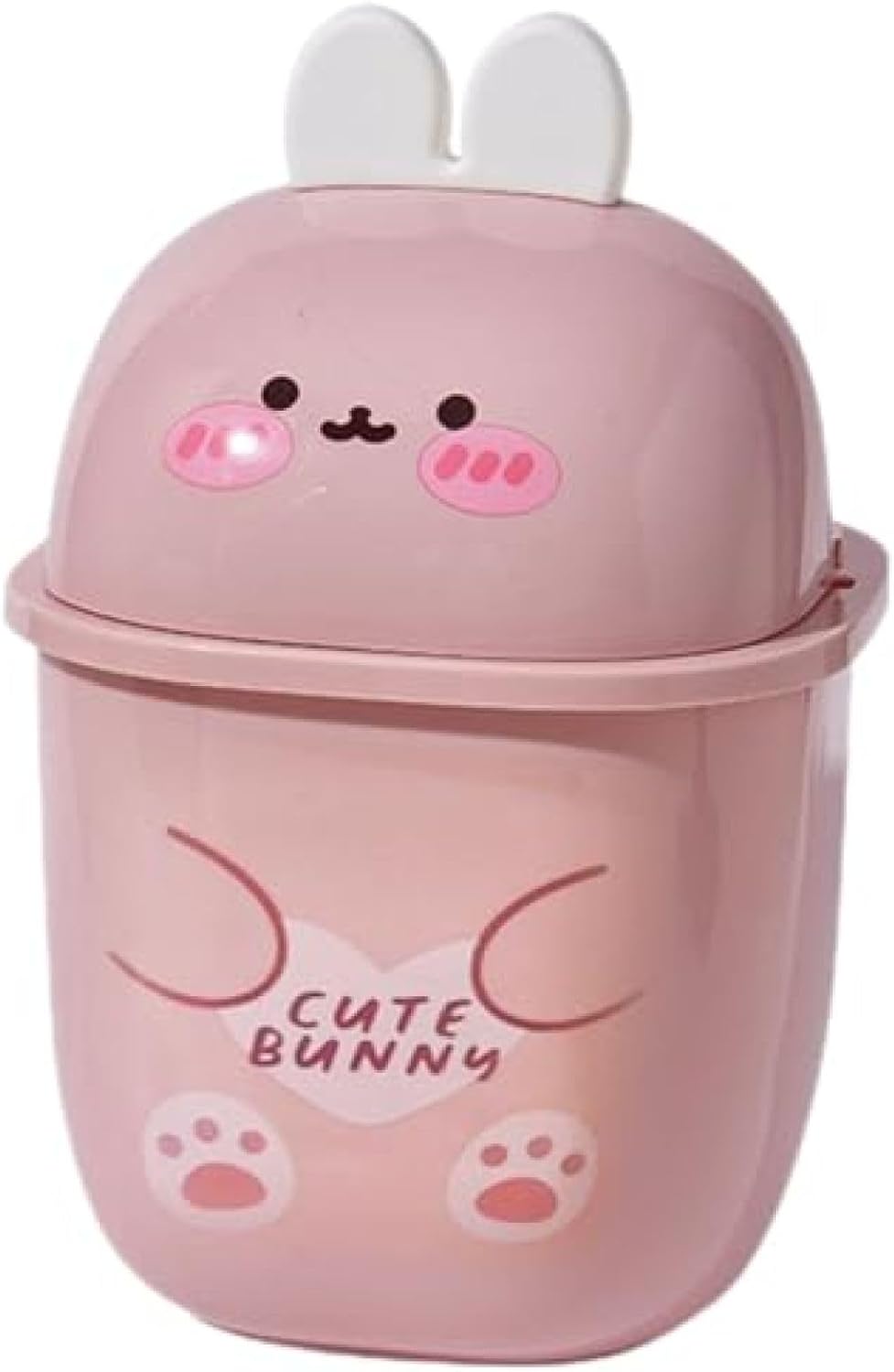 かわいい 卓上 ゴミ箱 缶 かわいい ミニ ゴミ箱 ウサギ 形 ちっちゃい デスクトップ プラスチック ゴミ..