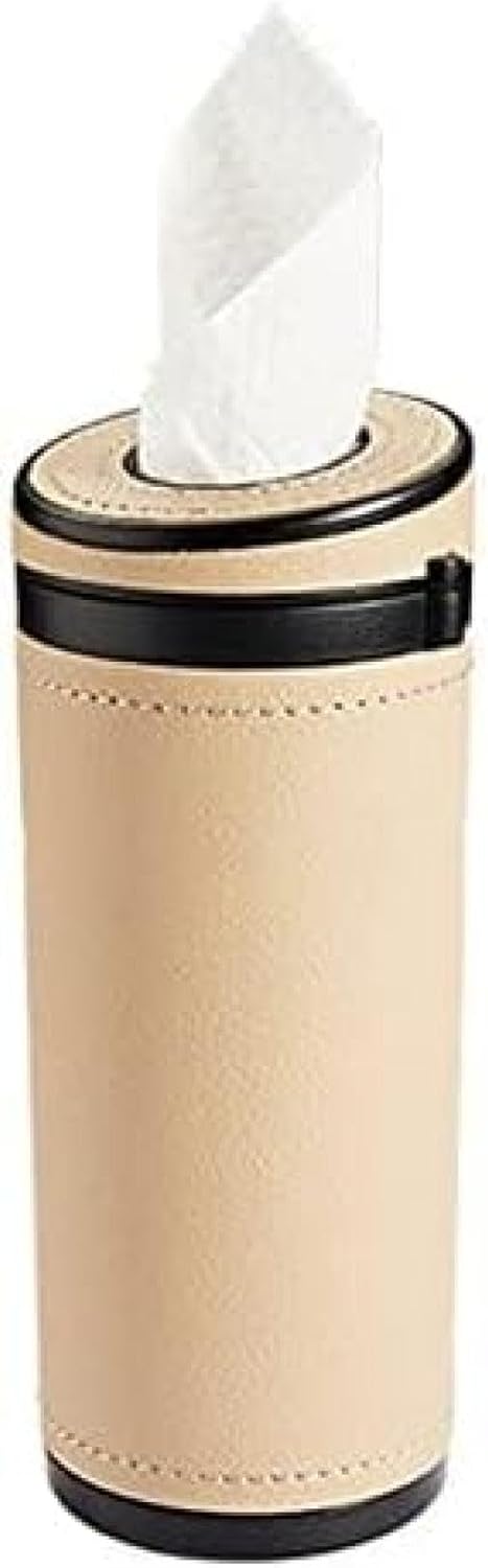 ボトル型ティッシュケースティッシュボックス自動車用レザーゴミ箱円筒形収納ケース小物入れ防水上品カ..