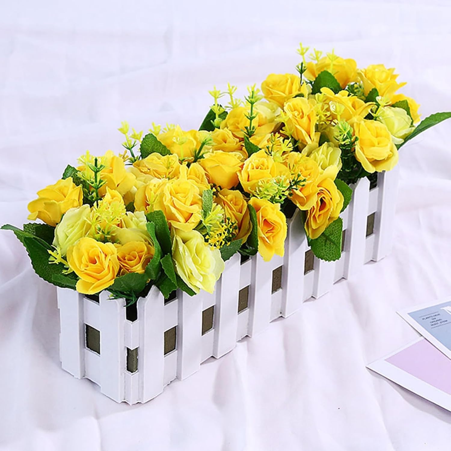 北欧 木柵 造花セット 本物そっくり 枯れない花 インテリア 喫茶店 部屋飾り 開店祝い 造花芸術 リビングルーム 玄関 ガーデン 人工観葉植物 飾り花 水やり不要 長持ち 田園風 シルク造花