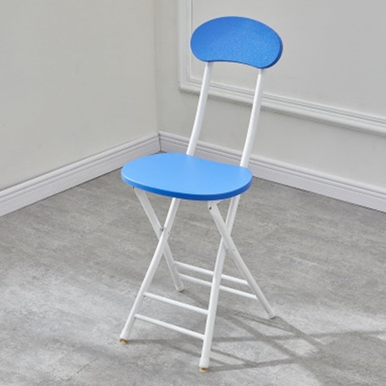 折りたたみチェア 背もたれ付 パイプ椅子 ダイニングチェア 学習チェア 食卓椅子 折りたたみ椅子 会議用 30*76cm 省スペース アンティーク 疲れにくい ブルー コンパクト 折り畳みチェアー 椅