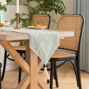 ジャカード織 撥水加工テーブルランナー 約30*180cm シンプルでエレガントな空間を作るインテリア テーブルランナー ダマスク柄 ハンドメイド ライトグリー...