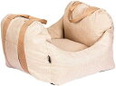 犬 ドライブボックス 2way ペット用ドライブシート 44*52*52 小型犬 中型犬 車用 ドライブキャリー ベッド 後部座席 ブラウン くるま用品 汚れ防...