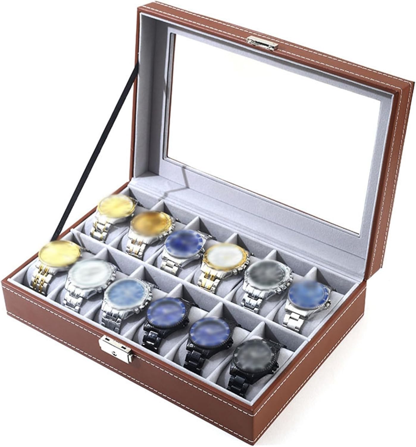腕時計収納ケース 12本 腕時計収納ボックス コレクションケース PUレザー製 エレガント ウォッチボック..