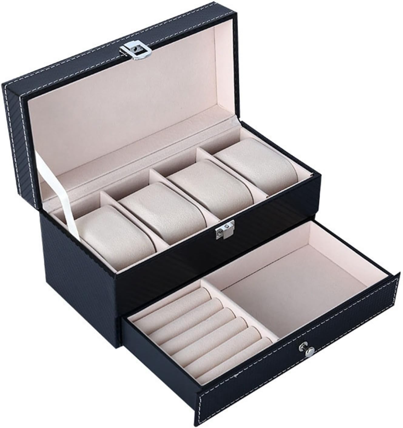 腕時計収納ケース アクセサリーケース コレクションケース 2段式 収納ボックス ウォッチボックス ジュ..