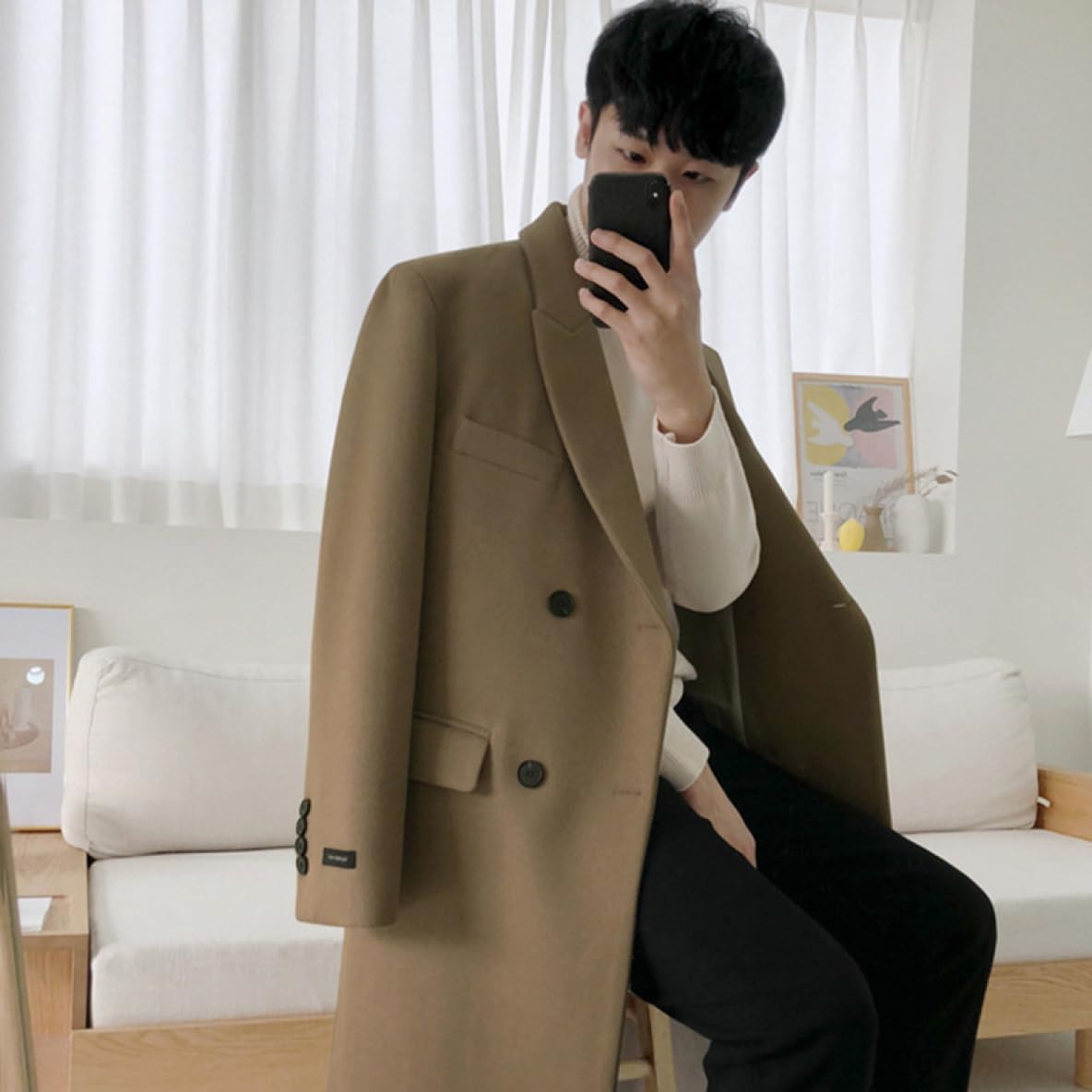 超ロングコート メンズ ロング丈 冬 ポリエステル混ウールコートメンズ 敬老の日 ギフトチェスターコートメンズ ビジネス 暖かい 大きいサイズ ロングコート アウター ビジネスコート 紳士服 メンズフ