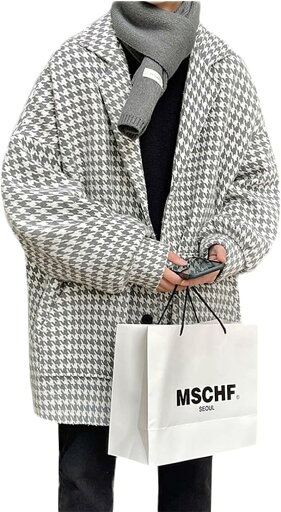 チェックコート メンズ コート ジャケット グレンチェック ゆったり チェスターコート 千鳥柄ミドル丈 厚手 あったか 冬コート オーバーサイズ チェックコート メンズ コート ジャケット グレンチェック ゆったり チェスターコート 千鳥柄ミドル丈 厚手 あったか 冬コート オーバーサイズ