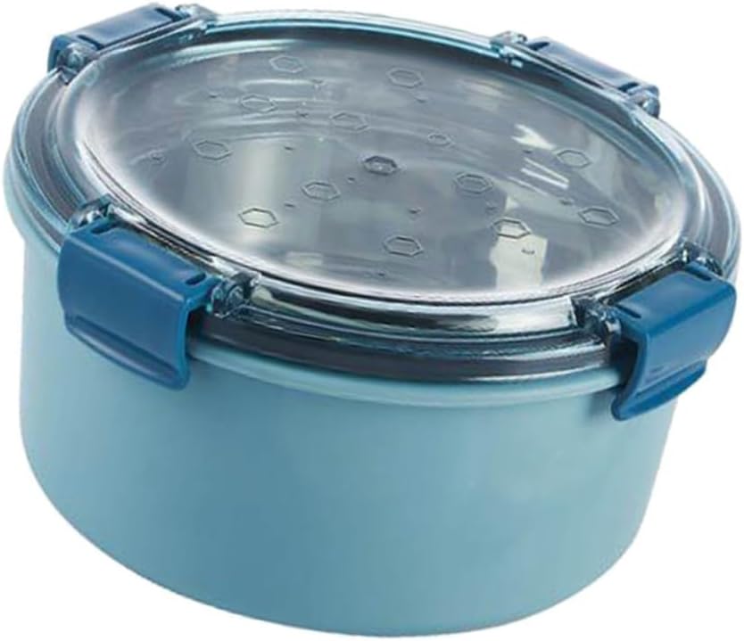 箱 ふた付きボウル 冷蔵庫の容器 歯ブラシ容器 クラムスクレーパー より鮮明な 食品容器 Blue