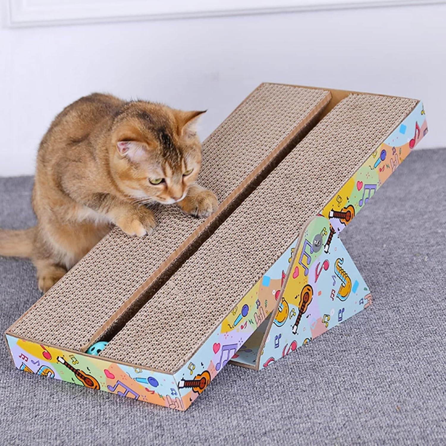 猫 爪とぎ 段ボール ねこ おもちゃ シーソー つめとぎ 爪研ぎ 高密度 耐久性 ダンボール 段ボール キャ..