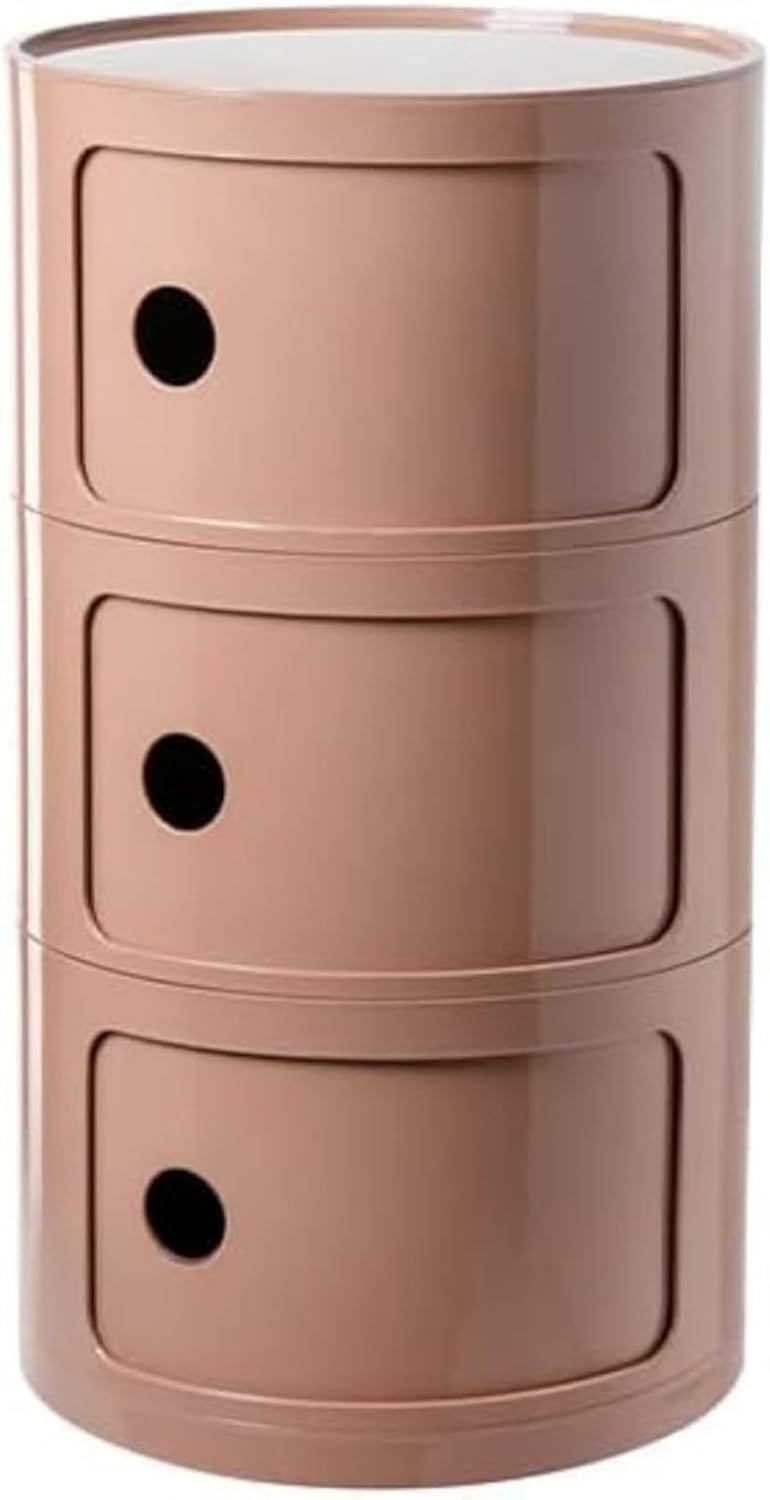 多層収納バケット 多機能サイドキャビネット おしゃれ かわいい プラスチック収納 収納ケース 丸型収納..