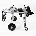 犬用ペット用車椅子 犬用車椅子 4輪 モビリティ リアサポート 調節可能 ステンレススチール カート ペット 猫 犬用車椅子 後ろ足 (S)