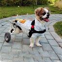 ペット用車椅子 アルミ製 2輪 犬用カート 調節可能 軽量 動物用エクササイズホイール 犬用車椅子 後ろ足用