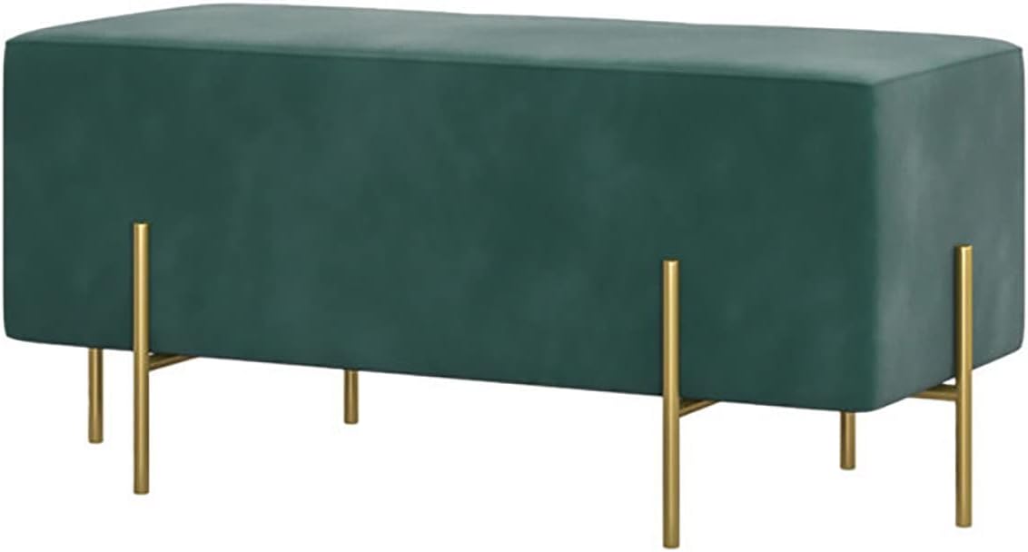 90 * 45 * 45CMベルベット収納オットマンベンチロングソファベンチ布張りのベッドベンチオットマンの端..