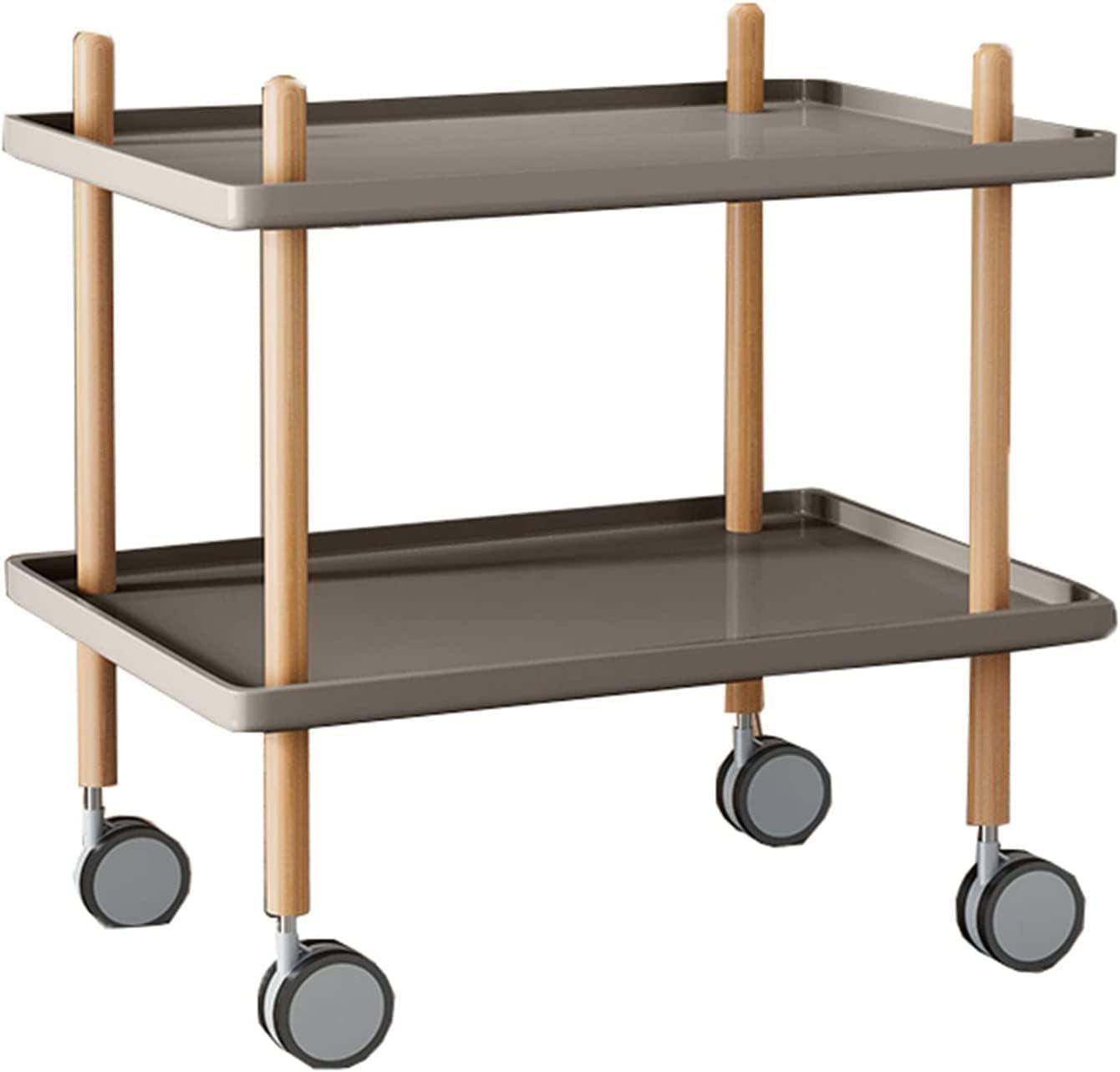 サイドテーブル、ソファコーヒーテーブルトロリー、モバイルダブルサイドテーブルシェルフベッドルーム..