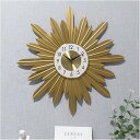 大型装飾壁掛け時計、錬鉄製サイレント非カチカチ壁掛け時計時計、リビングルームオフィス背景壁用クォーツ壁掛け時計時計、ゴールド、60CM